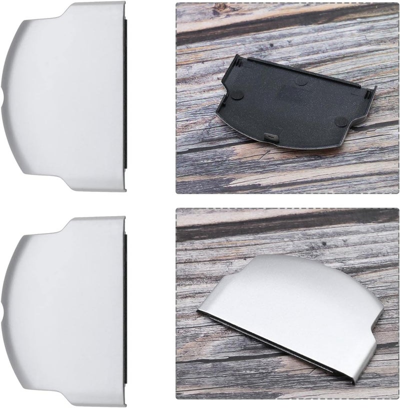 SING F LTD 2PCS Replacement Battery Door Covers Cases Protectors Compatible with Sony PSP 2000 2003 2004 3000 3003 3004 Silver Plastic Console Accessories - Image 5